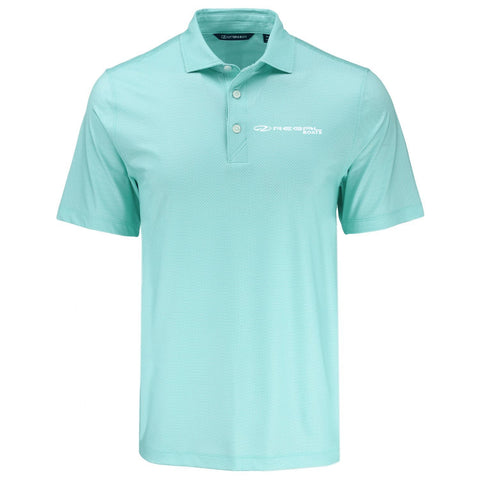 Mens Cutter and Buck Polo - Teal & White