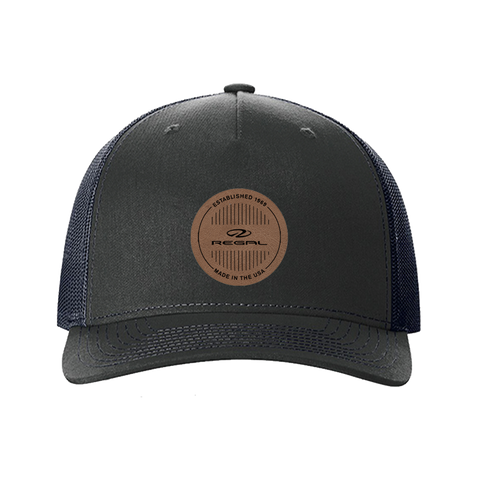 Regal Leather Patch Hat - Black