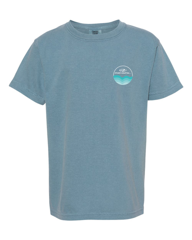 Comfort Colors Tee - Ice Blue - Wave Circle